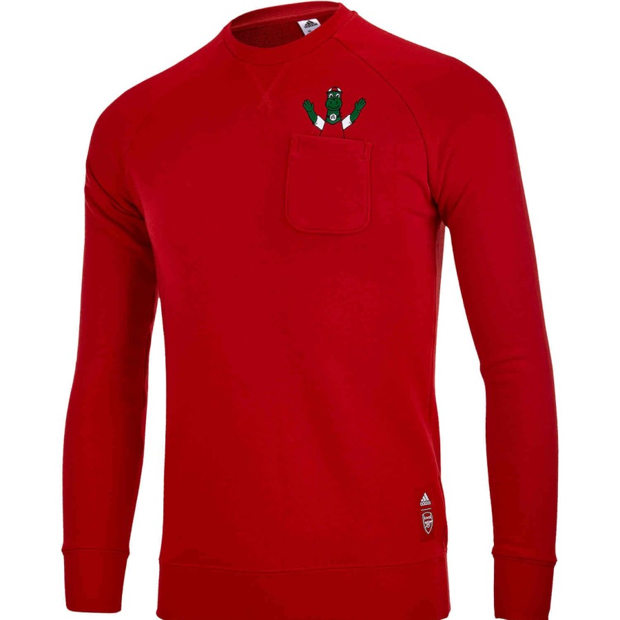 Soccer Apparel * | Kids Adidas Arsenal Sweatshirt Scarlet Jackets & Sweatshirts