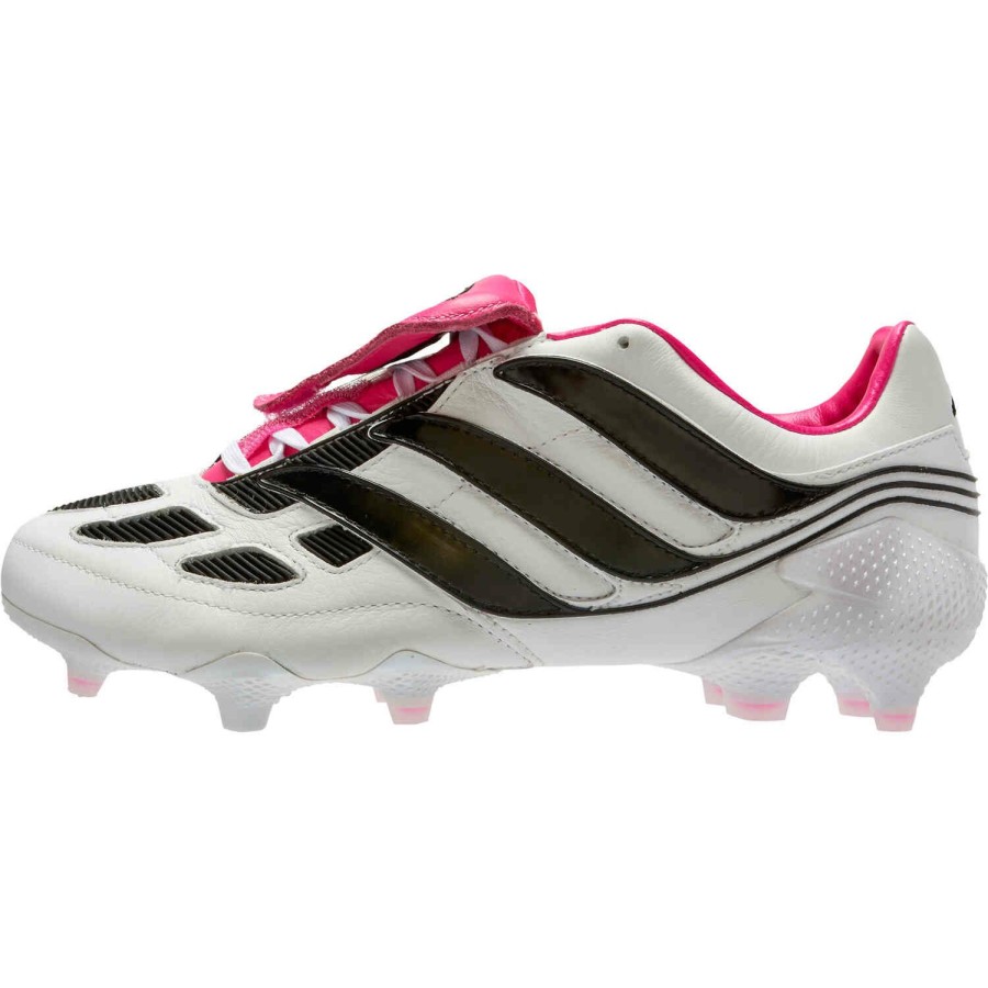 Soccer Shoes * | Adidas Predator Precision+ Fg Firm Ground Soccer Cleats White & Black With Team Shock Pink 2 Soccer Shoes