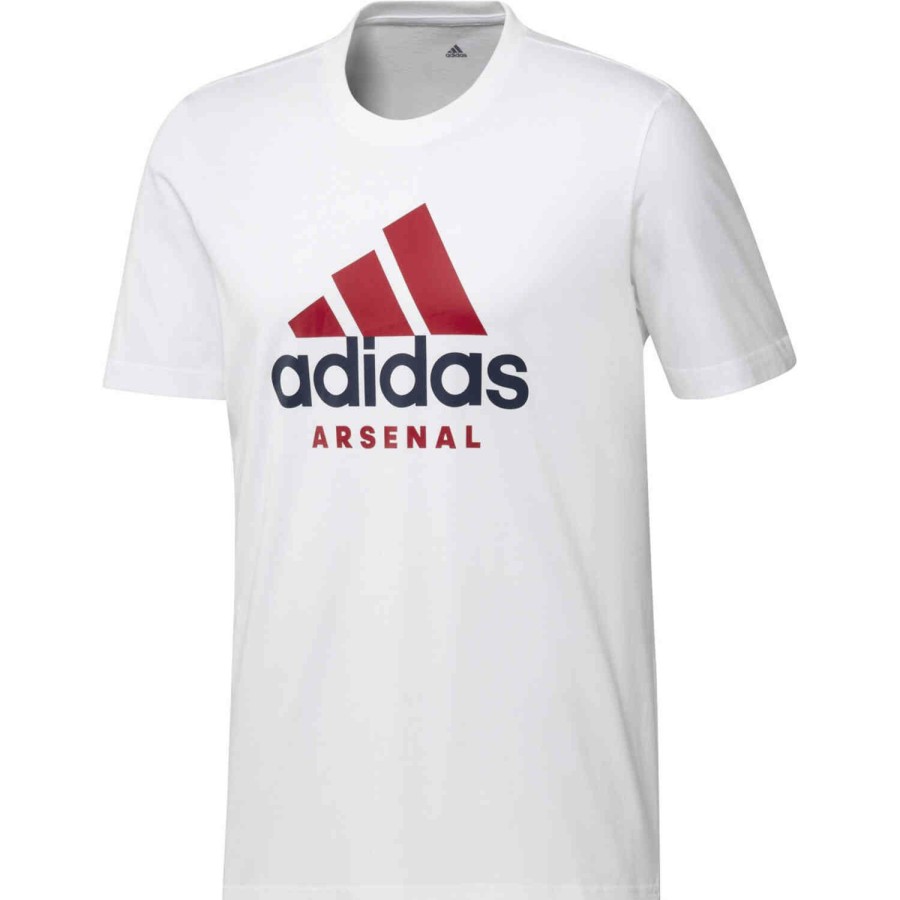 Soccer Apparel * | Adidas Arsenal Graphic Tee White Soccer Shirts