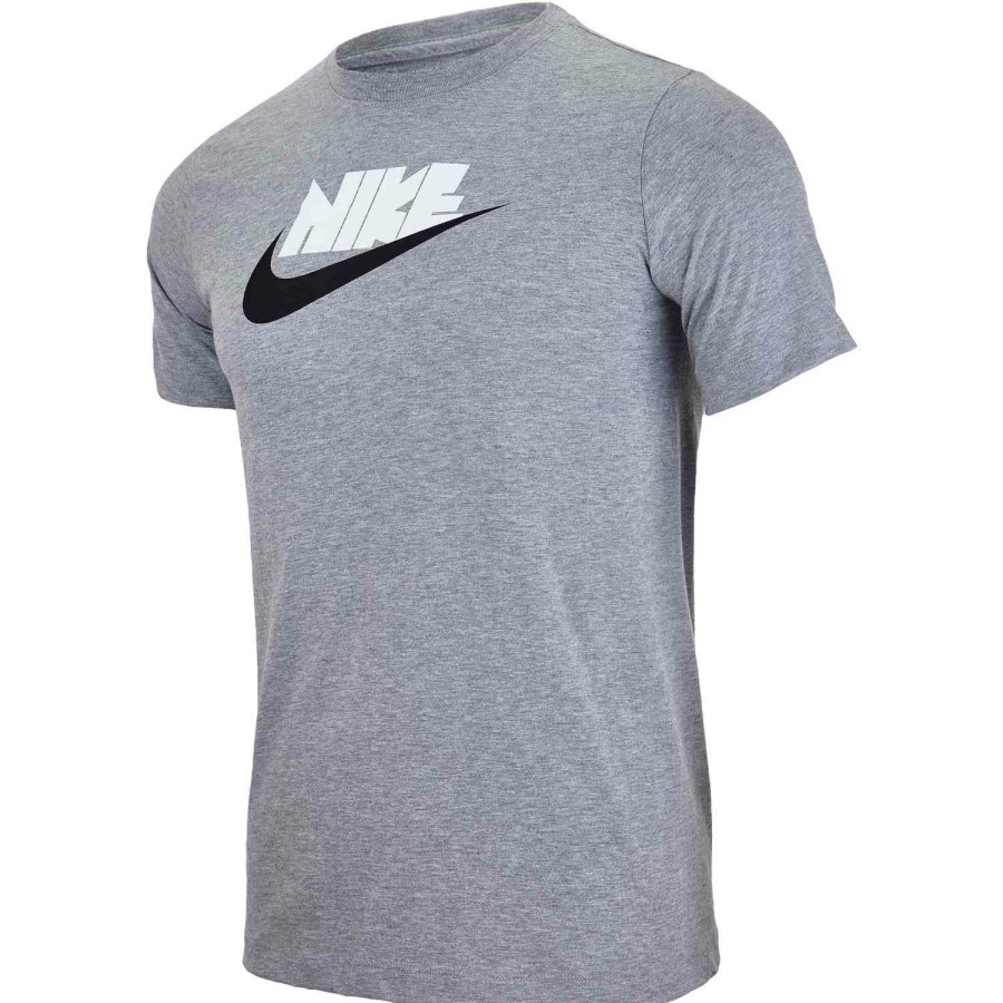 Soccer Apparel * | Kids Nike Reflective Futura Tee Dark Grey Heather Soccer Shirts