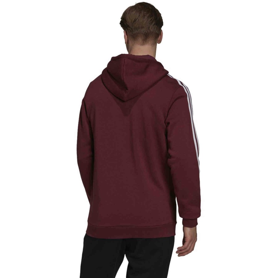 Soccer Apparel * | Adidas Essentials Fleece Full-Zip Hoodie Victory Crimson/White Jackets & Sweatshirts