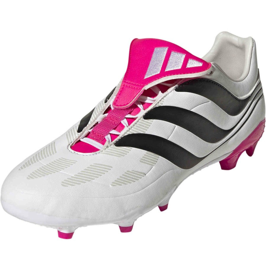 Soccer Shoes * | Adidas Predator Precision.3 Fg White & Black With Team Shock Pink 2 Soccer Shoes