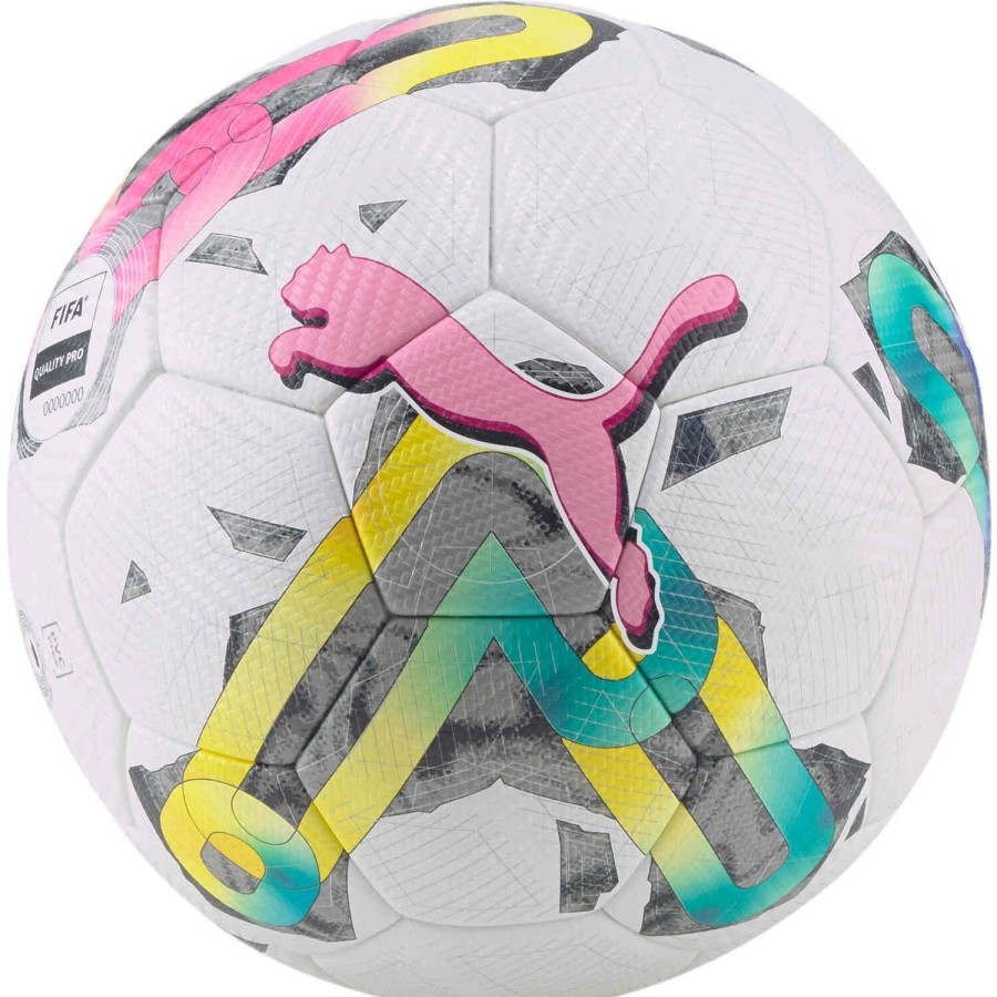 Soccer Equipment * | Puma Orbita 2 Match Soccer Ball White & Multi Color Soccer Equipment