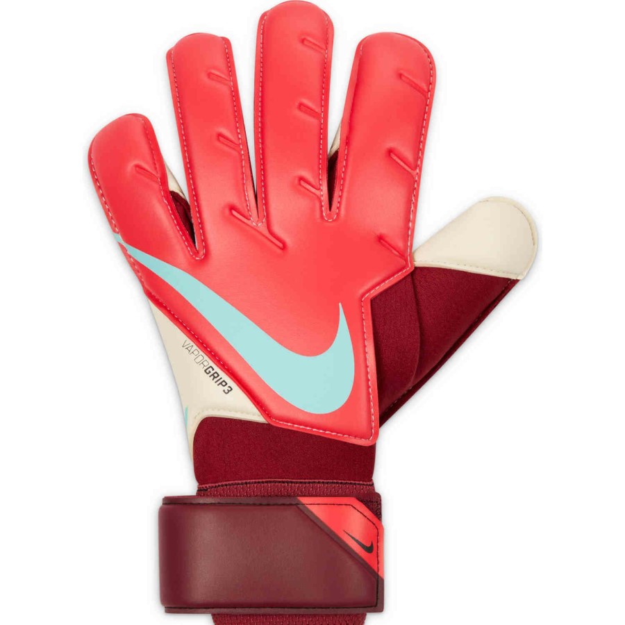 Soccer Equipment * | Nike Vapor Grip3 Goalkeeper Gloves Siren Red & Team Red With Dynamic Blue Soccer Equipment