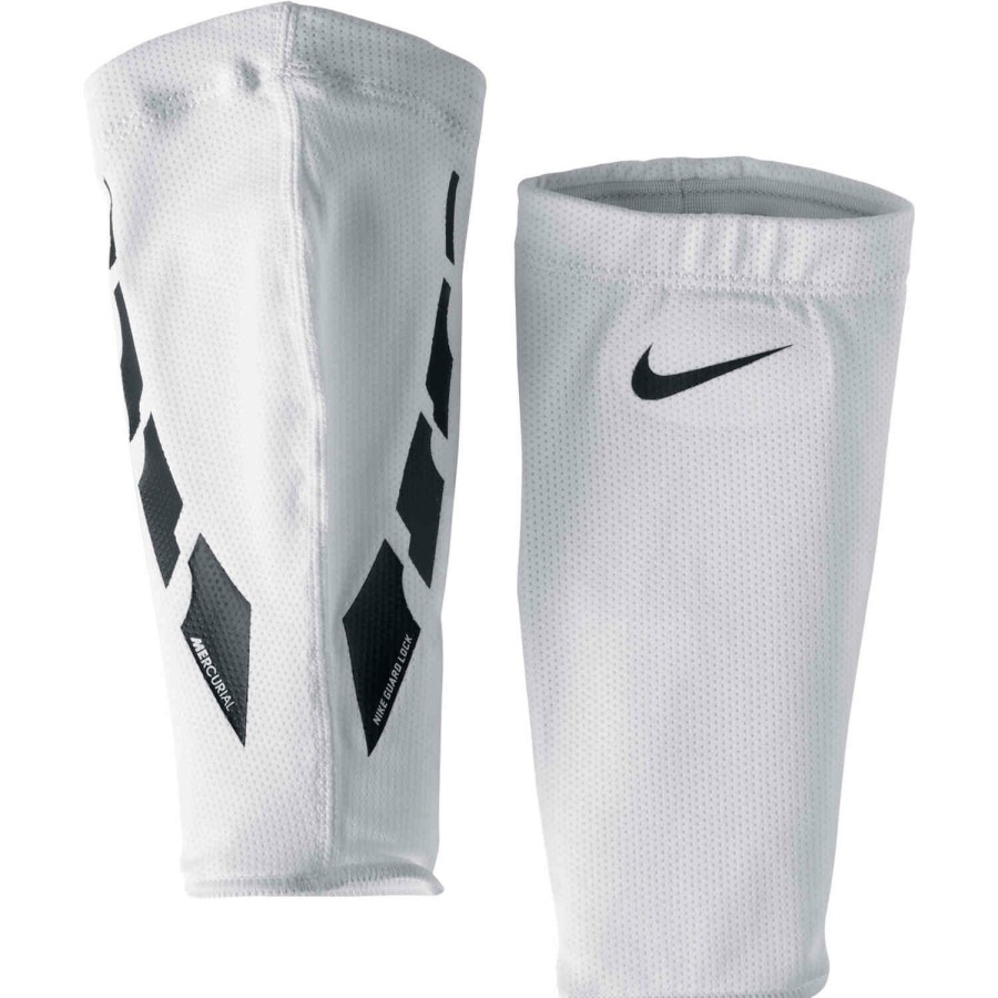 Soccer Equipment * | Nike Elite Guard Sleeves White/Black Soccer Equipment