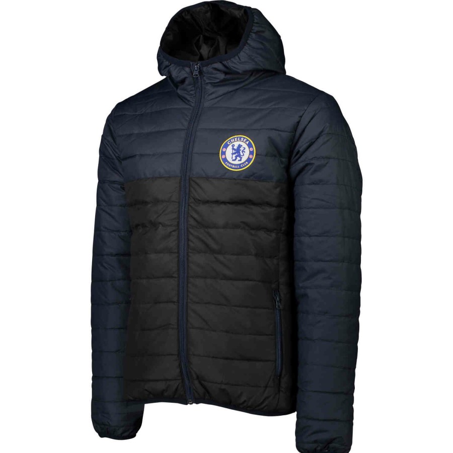 Soccer Apparel * | Chelsea Padded Jacket Navy/Black Jackets & Sweatshirts