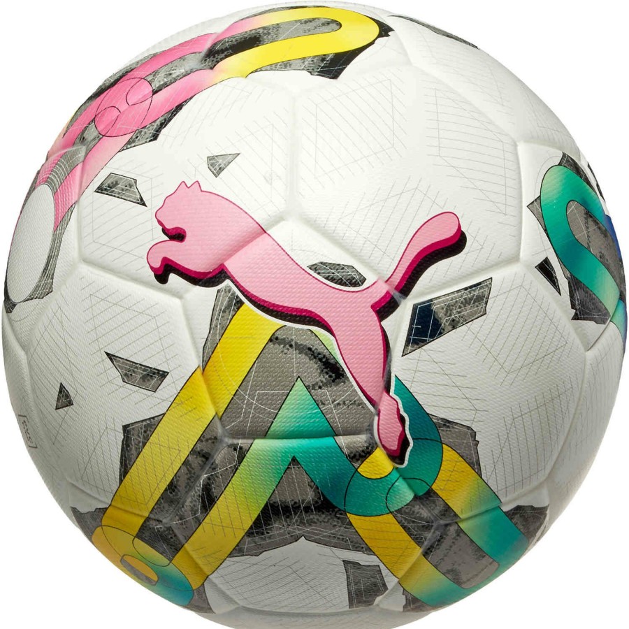 Soccer Equipment * | Puma Orbita 3 Soccer Ball White & Multi Color Soccer Equipment