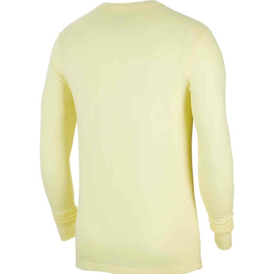 Soccer Apparel * | Nike Club America L/S Voice Lifestyle Tee Lemon Chiffon Soccer Shirts