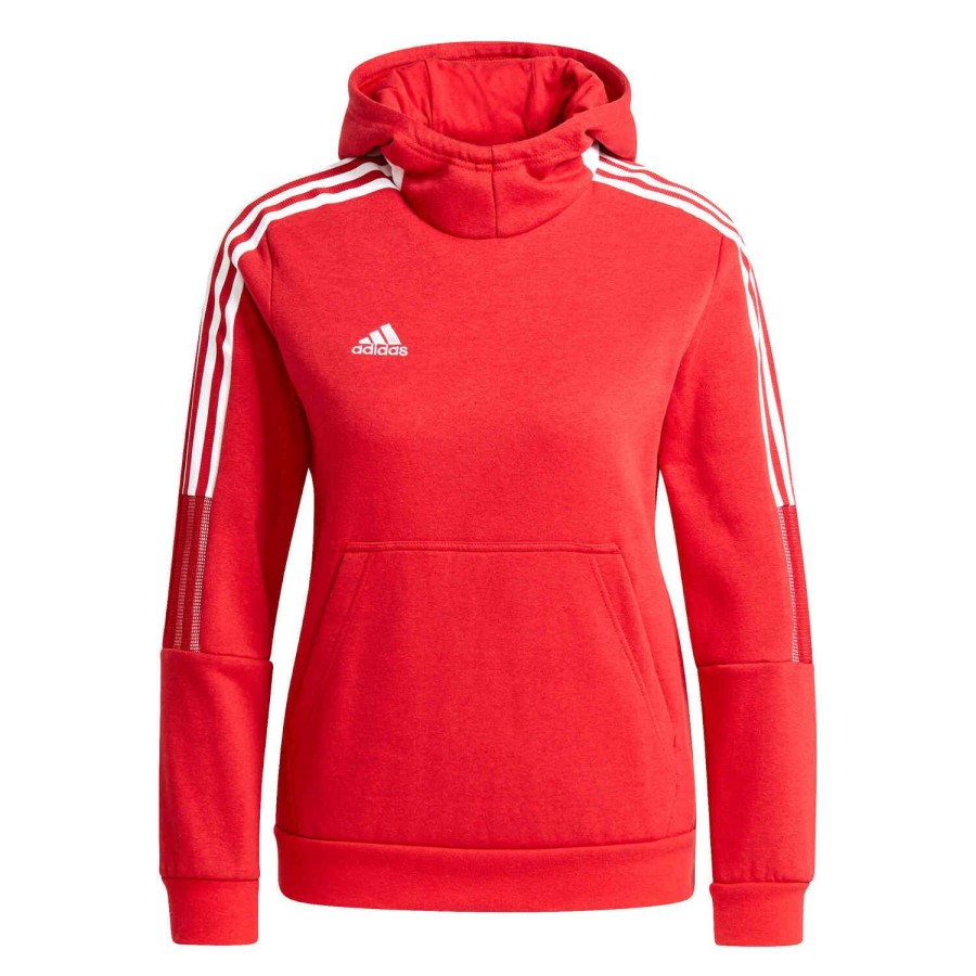 Soccer Apparel * | Kids Adidas Tiro21 Fleece Hoodie Power Red Jackets & Sweatshirts