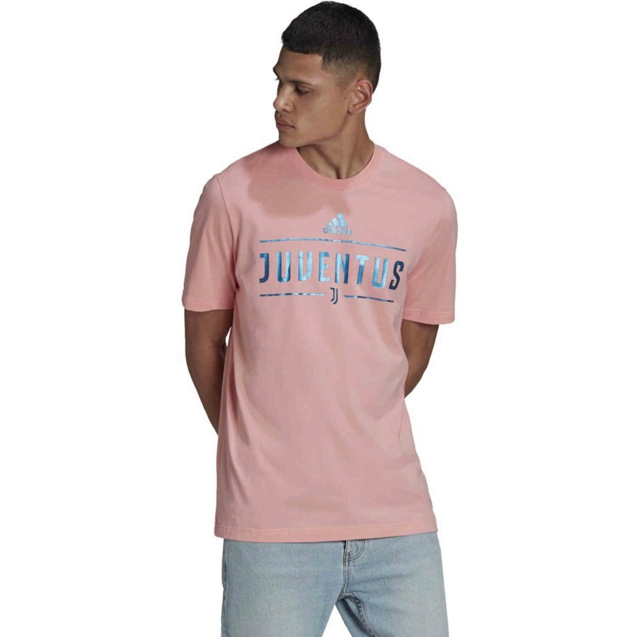 Soccer Apparel * | Adidas Juventus Graphic Tee Glow Pink Soccer Shirts