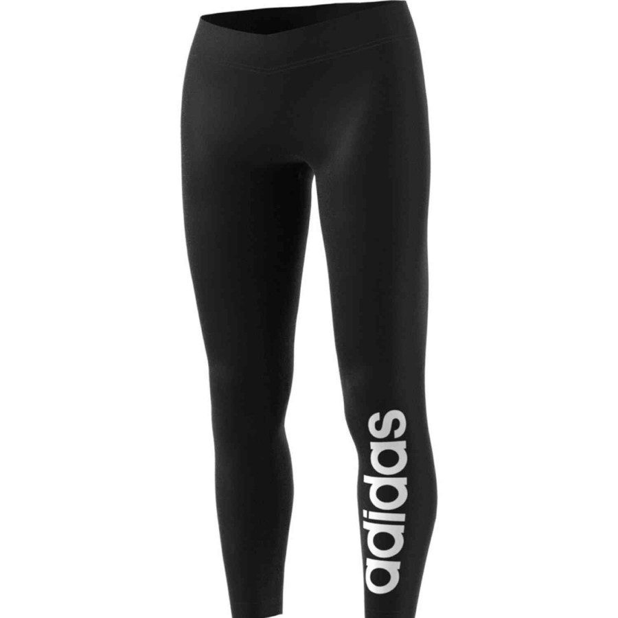 Soccer Apparel * | Womens Adidas Essentials Lifestyle Tights Black/White Soccer Pants