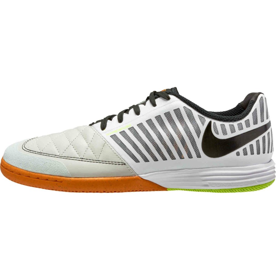 Soccer Shoes * | Nike Lunargato Ii Ic White & Black With Photon Dust With Light Curry Soccer Shoes