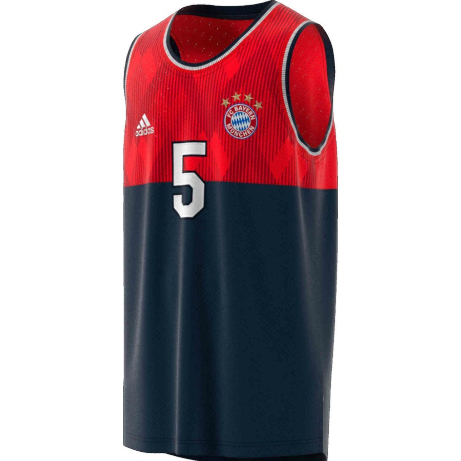 Soccer Apparel * | Adidas Bayern Munich Ssp Tank Collegiate Navy/Fcb True Red Soccer Shirts