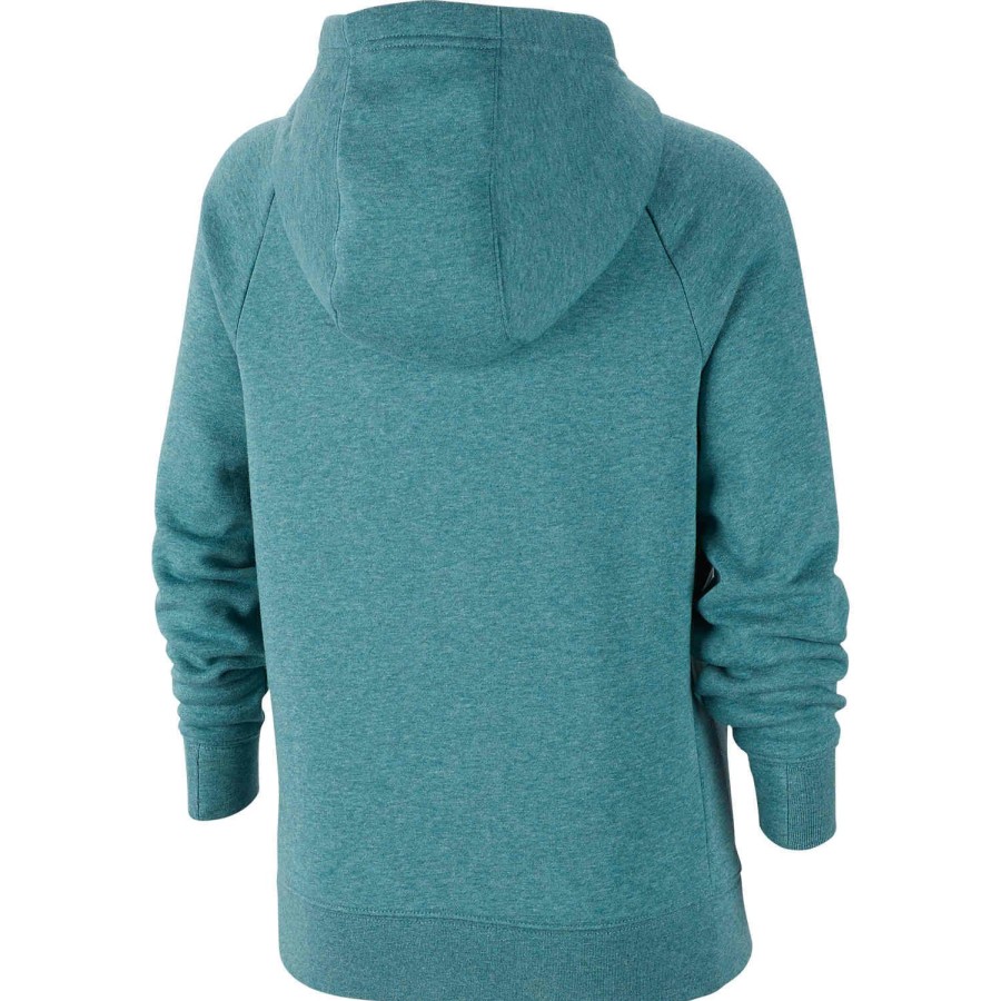 Soccer Apparel * | Girls Nike Fleece Full-Zip Hoodie Mineral Teal Jackets & Sweatshirts