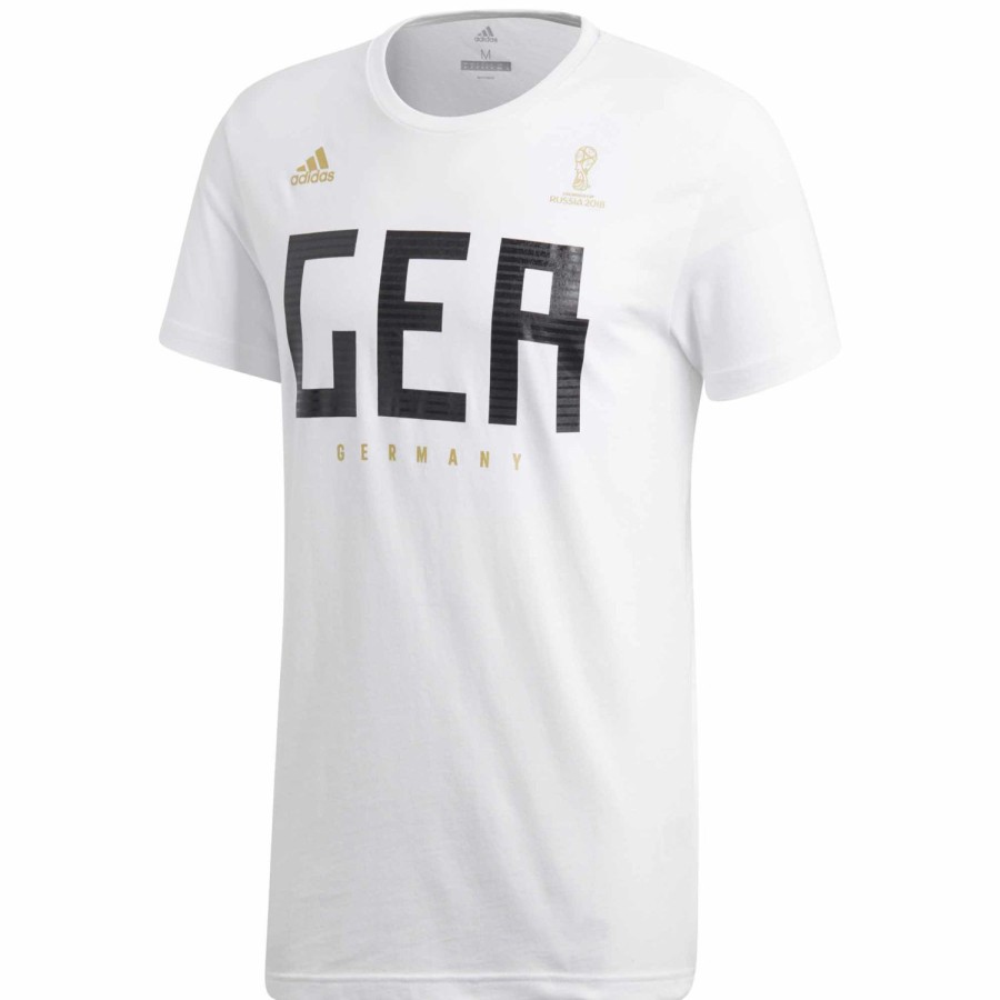 Soccer Apparel * | Adidas Germany Tee White Soccer Shirts