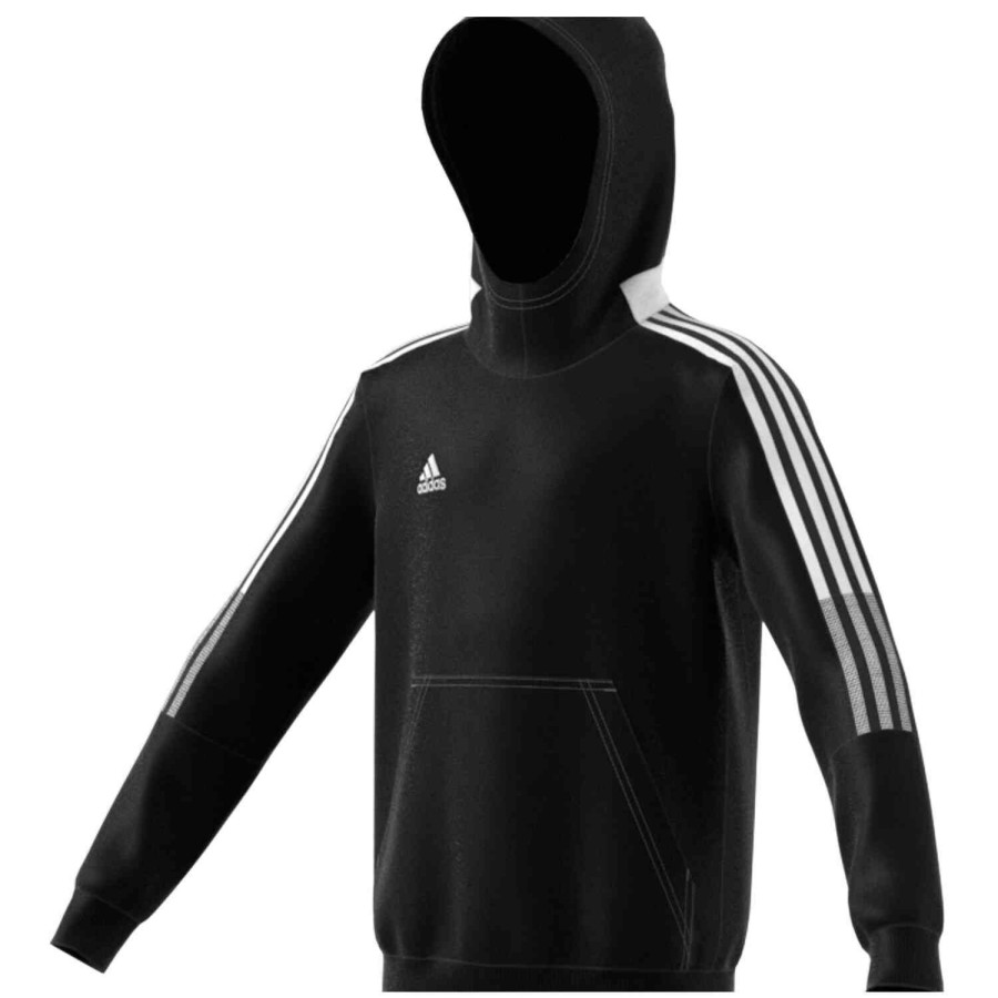 Soccer Apparel * | Kids Adidas Tiro21 Fleece Hoodie Black Jackets & Sweatshirts