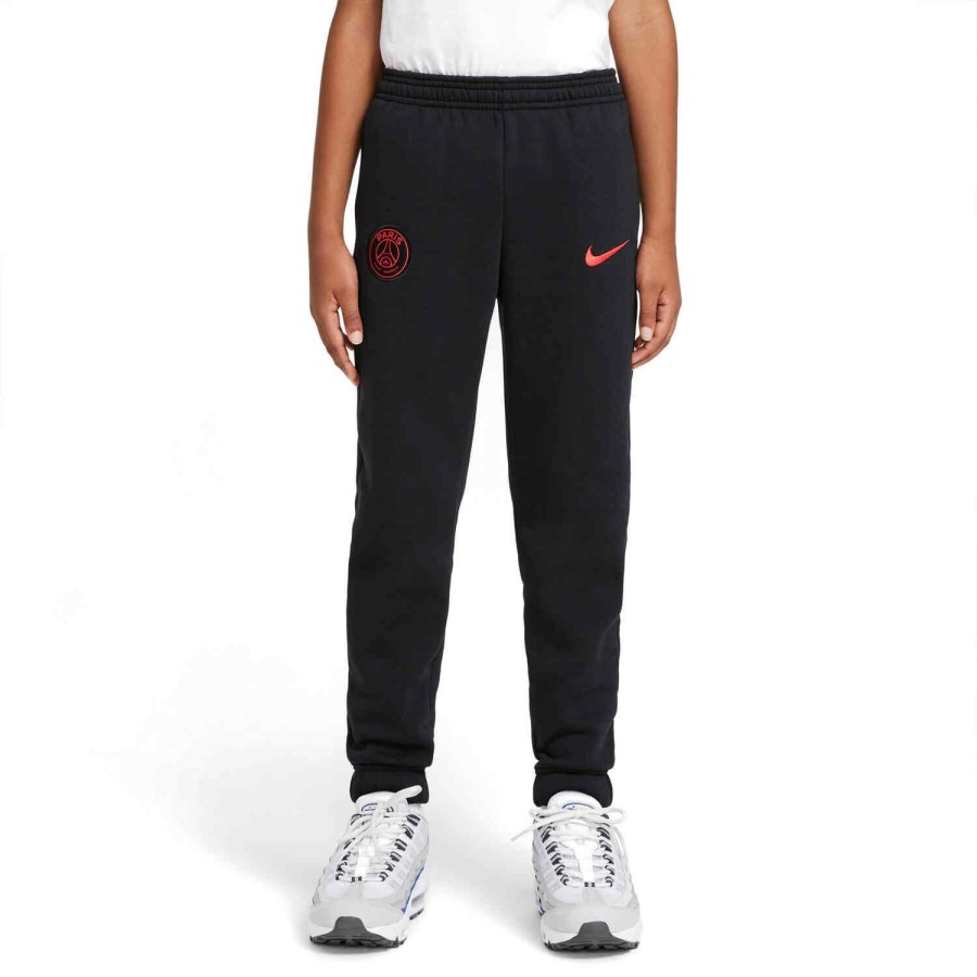 Soccer Apparel * | Kids Nike Psg Fleece Pants Black/Siren Red Soccer Pants