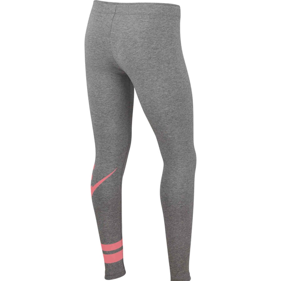 Soccer Apparel * | Girls Nike Gx3 Favorite Leggings Carbon Heather/Pink Gaze Soccer Pants