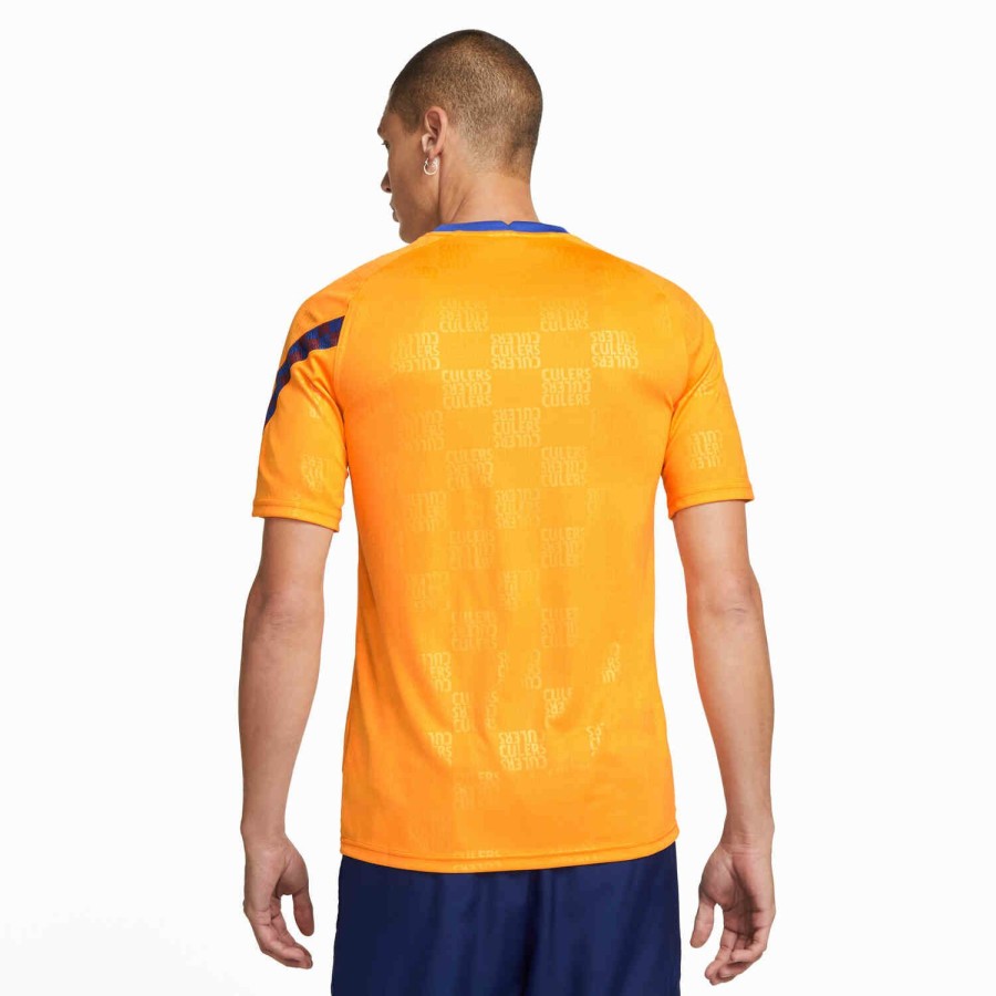 Soccer Apparel * | Nike Barcelona Pre-Match Top Vivid Orange/Game Royal/Black Soccer Shirts