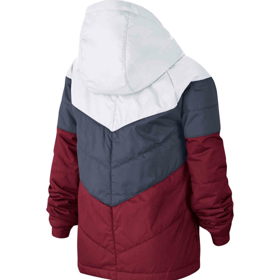 Soccer Apparel * | Kids Nike Sportswear Synthetic Fill Jacket White/Thunder Blue/Dark Beetroot Jackets & Sweatshirts