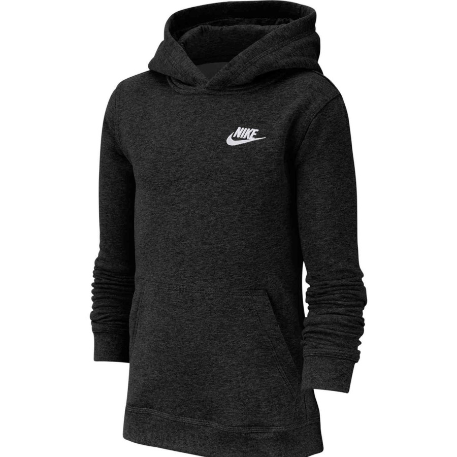 Soccer Apparel * | Kids Nike Sportswear Pullover Hoodie Black Jackets & Sweatshirts