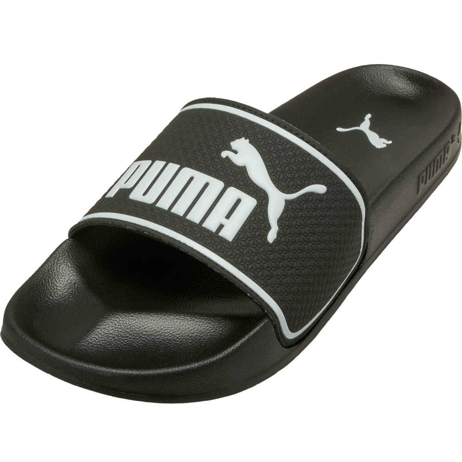 Soccer Shoes * | Puma Leadcat 2.0 Slides Black & White Soccer Shoes