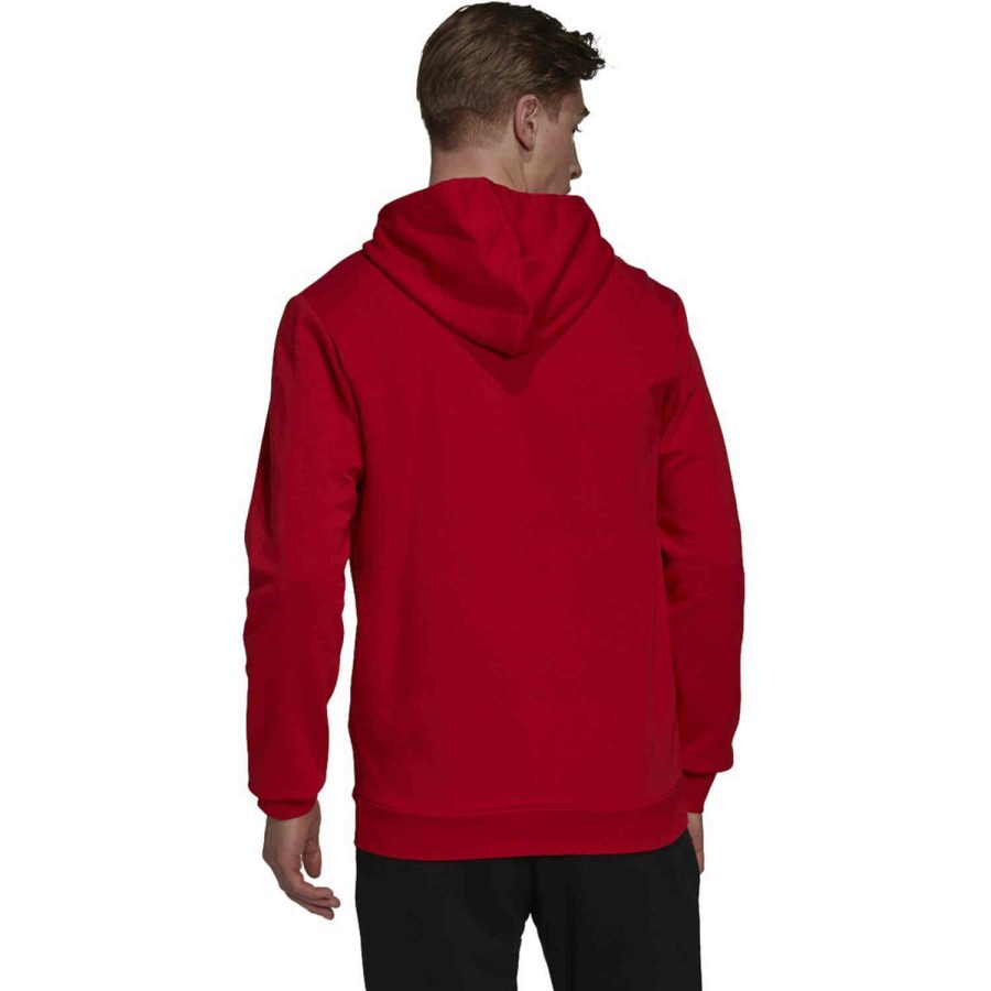 Soccer Apparel * | Adidas Essentials Cozy Hoodie Scarlet/White Jackets & Sweatshirts