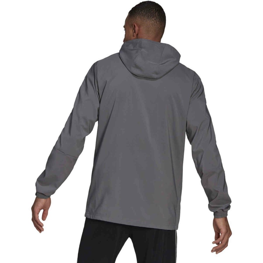 Soccer Apparel * | Adidas Tiro 21 Windbreaker Jacket Team Grey Four Jackets & Sweatshirts