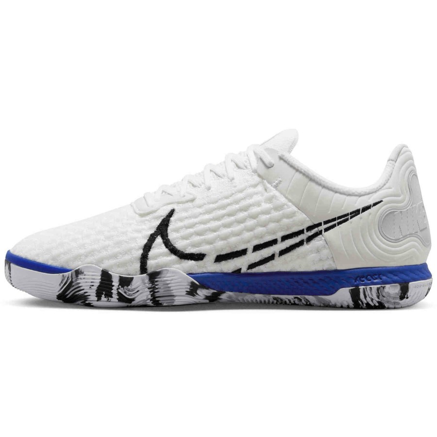 Soccer Shoes * | Nike React Gato Ic White & Black With Racer Blue With Volt Soccer Shoes