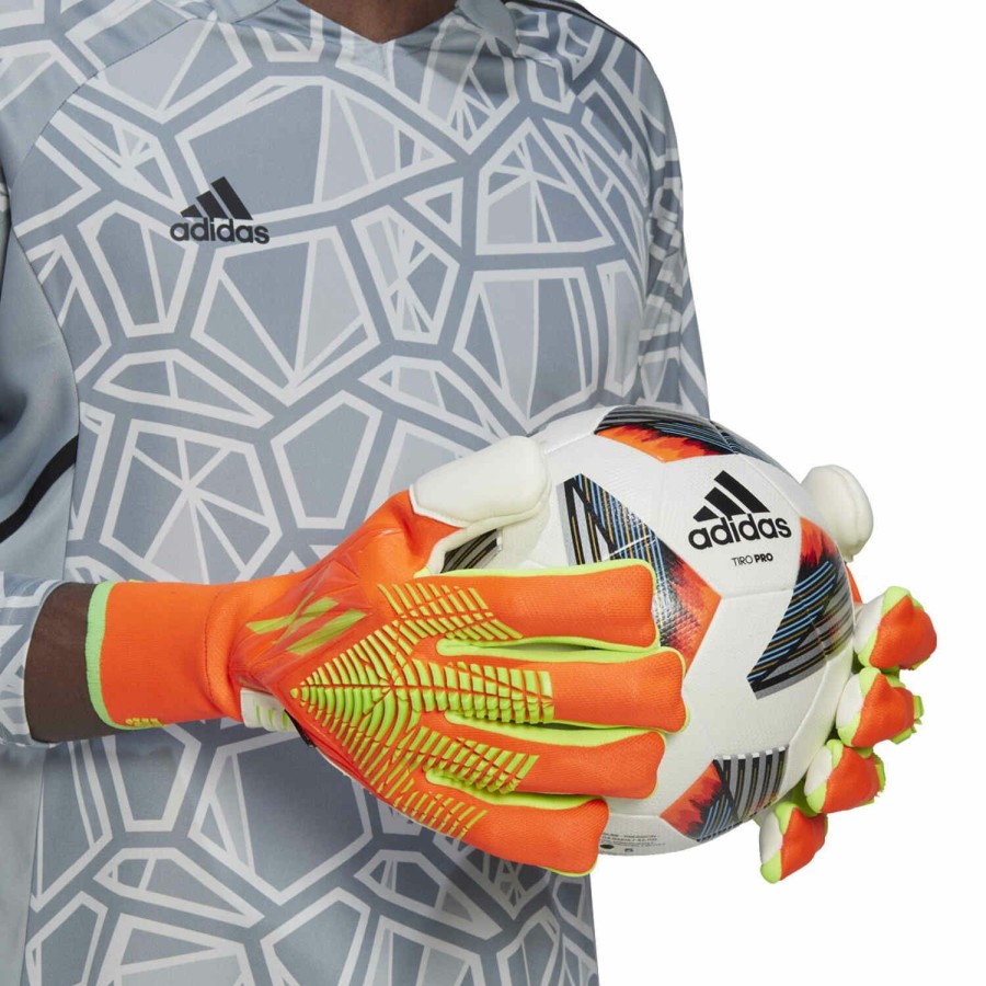 Soccer Equipment * | Adidas Predator Pro Fingersave Goalkeeper Gloves Game Data Pack Soccer Equipment