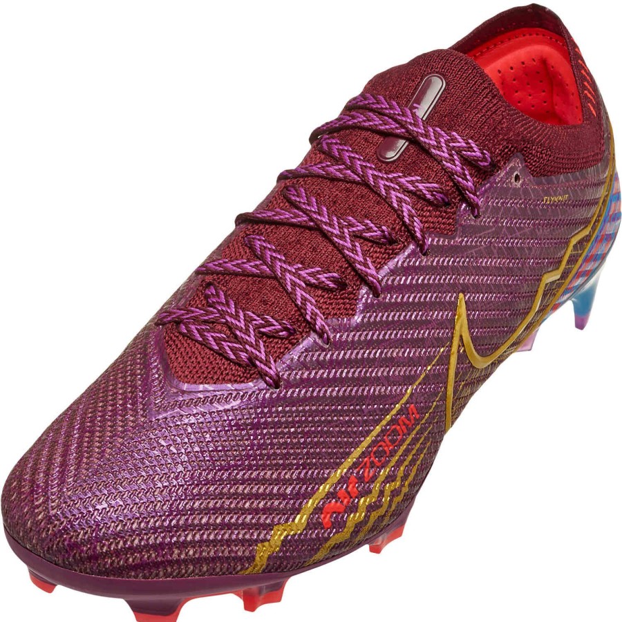 Soccer Shoes * | Nike Mbappe Zoom Mercurial Vapor 15 Elite Fg Dark Beetroot & Metallic Vivid Gold Soccer Shoes