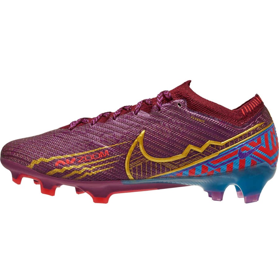 Soccer Shoes * | Nike Mbappe Zoom Mercurial Vapor 15 Elite Fg Dark Beetroot & Metallic Vivid Gold Soccer Shoes