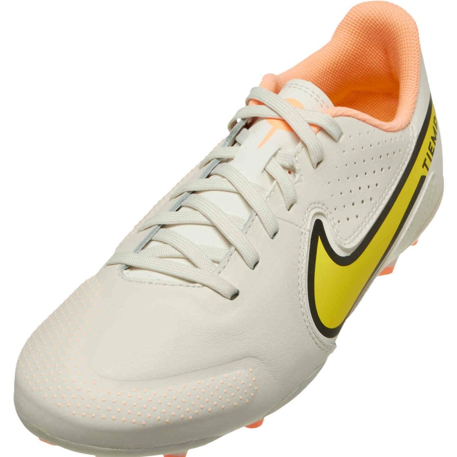 Soccer Shoes * | Kids Nike Tiempo Legend 9 Academy Fg Phantom & Yellow Strike With Sunset Glow Soccer Shoes