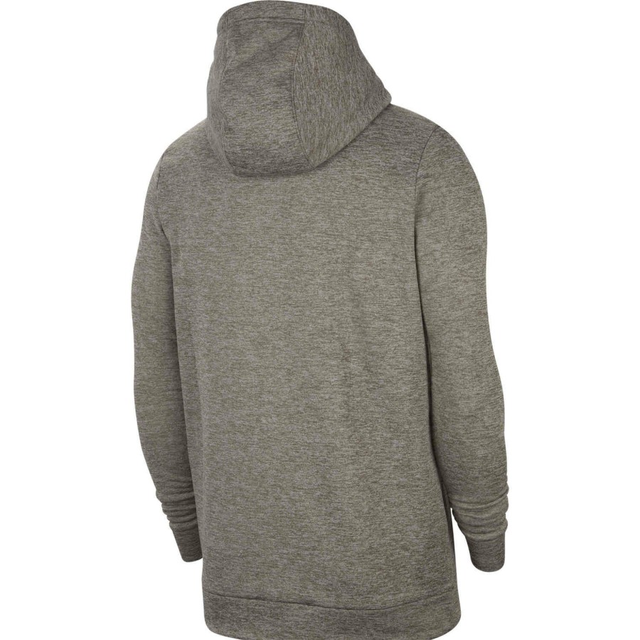 Soccer Apparel * | Nike Therma Full-Zip Hoodie Dark Grey Heather/Black Jackets & Sweatshirts