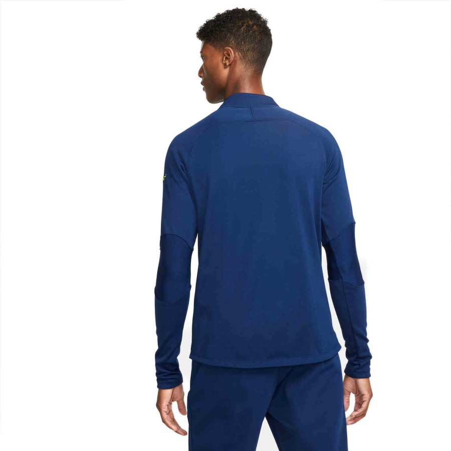 Soccer Apparel * | Nike Winter Warrior Terma-Fit Academy Drill Top Blue Void/Volt Jackets & Sweatshirts