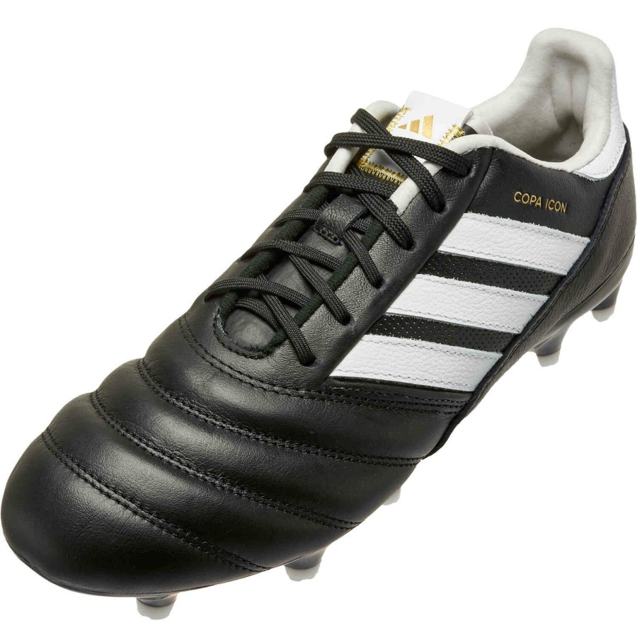 Soccer Shoes * | Adidas Copa Icon Fg Black & White With Metallic Gold Soccer Shoes