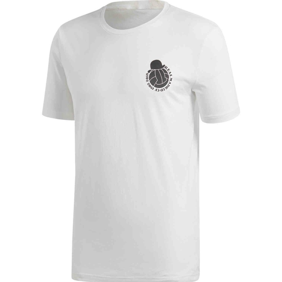 Soccer Apparel * | Adidas Real Madrid Graphic Tee White Soccer Shirts