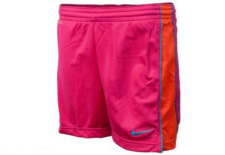 Soccer Apparel * | Nike Womens E4 Short Pink Force/Turquoise Soccer Shorts