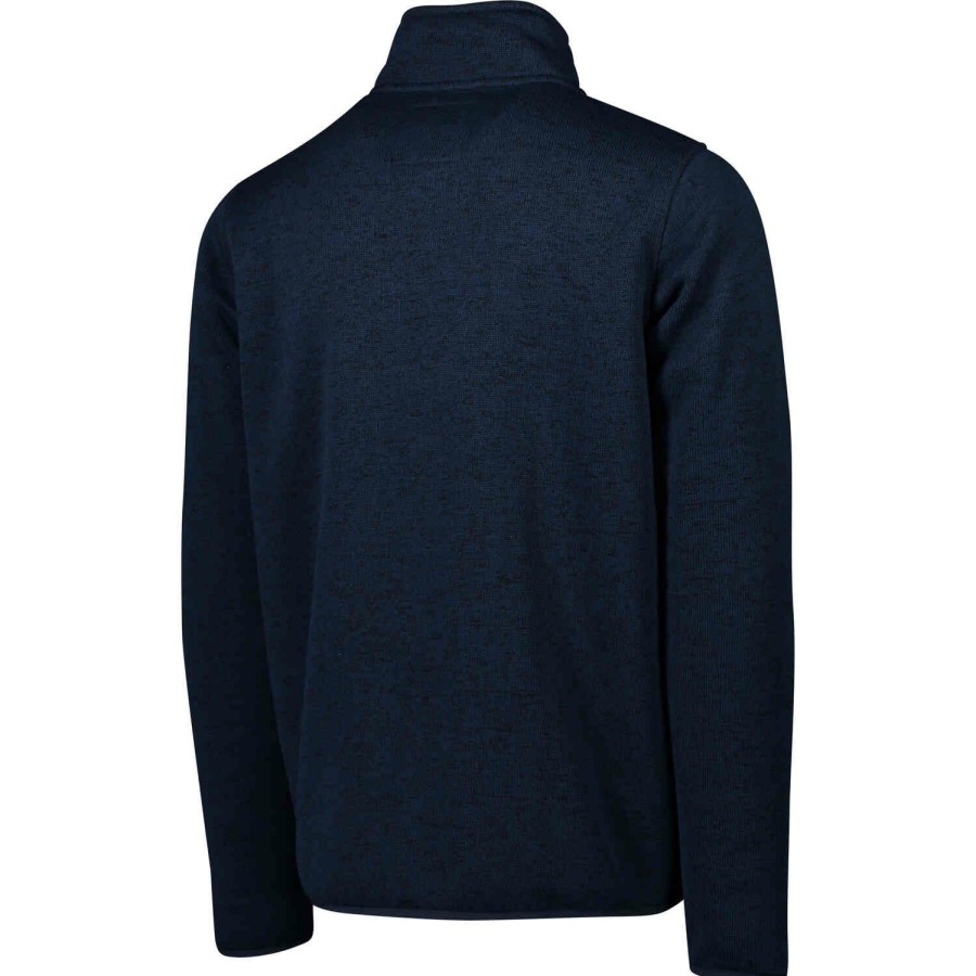 Soccer Apparel * | Chelsea Knitted Fleece Jacket Navy Melange Jackets & Sweatshirts