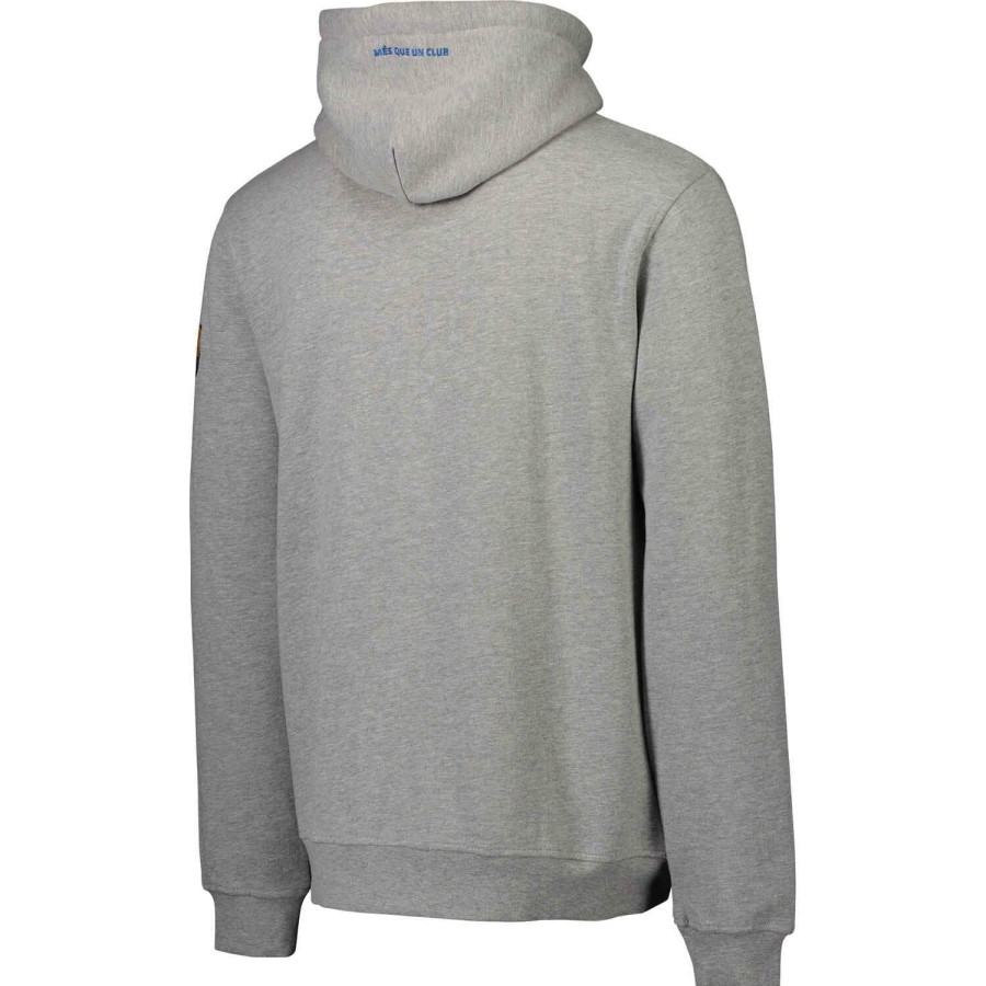 Soccer Apparel * | Barcelona Full-Zip Hoodie Heather Grey Jackets & Sweatshirts