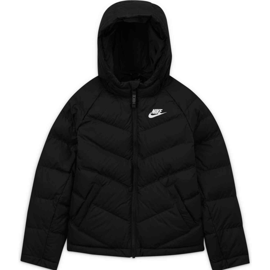 Soccer Apparel * | Kids Nike Sportswear Synthetic Fill Jacket Black/Black/Black/White Jackets & Sweatshirts