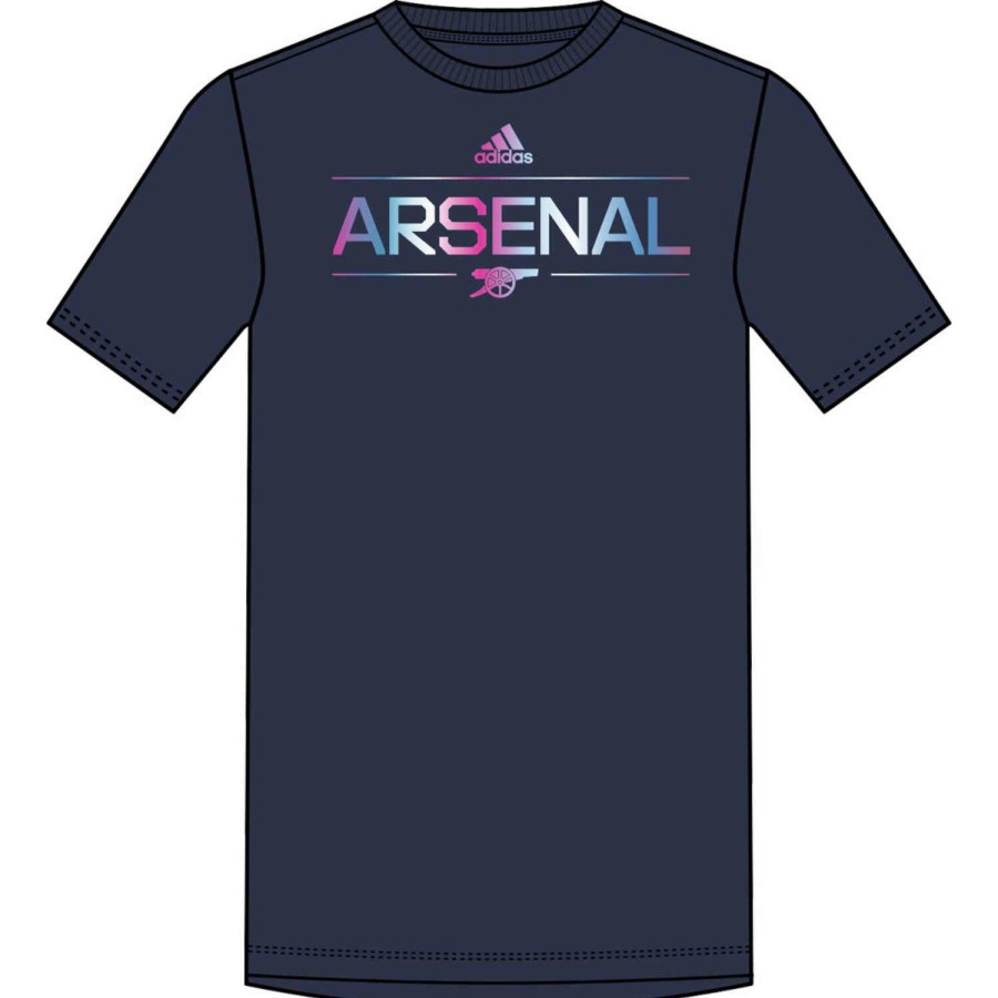 Soccer Apparel * | Adidas Arsenal Graphic Lifestyle Tee Navy Blue Soccer Shirts