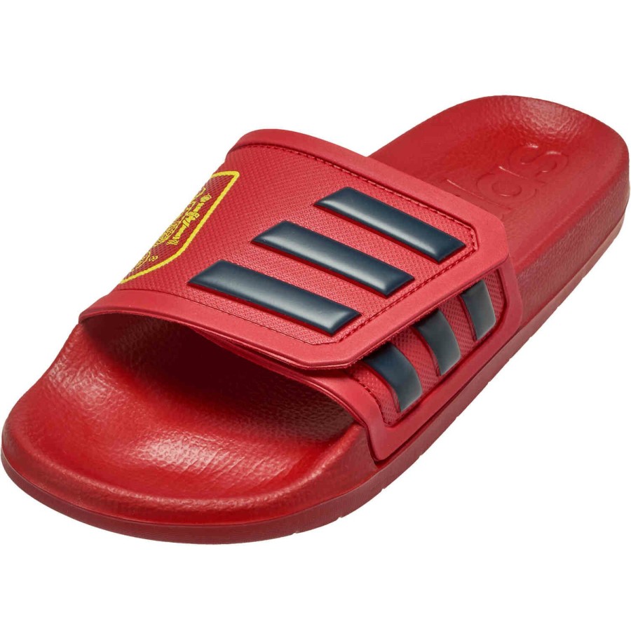 Soccer Shoes * | Adidas Spain Adilette Tnd Slides Power Red & Navy Soccer Shoes