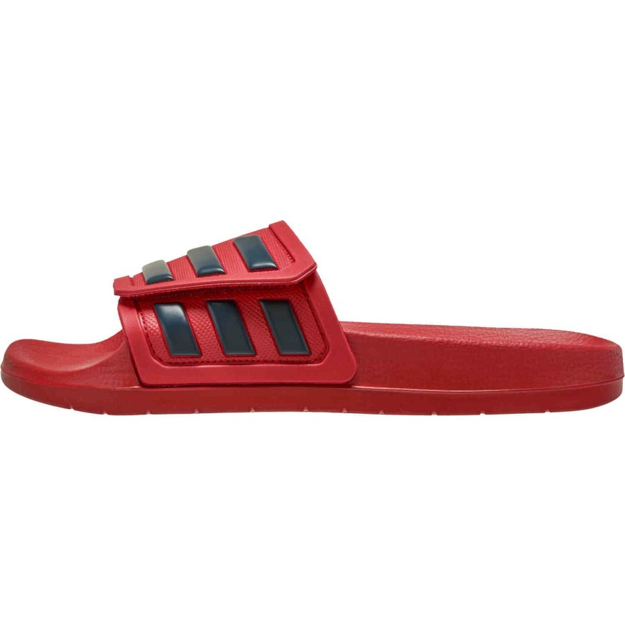 Soccer Shoes * | Adidas Spain Adilette Tnd Slides Power Red & Navy Soccer Shoes