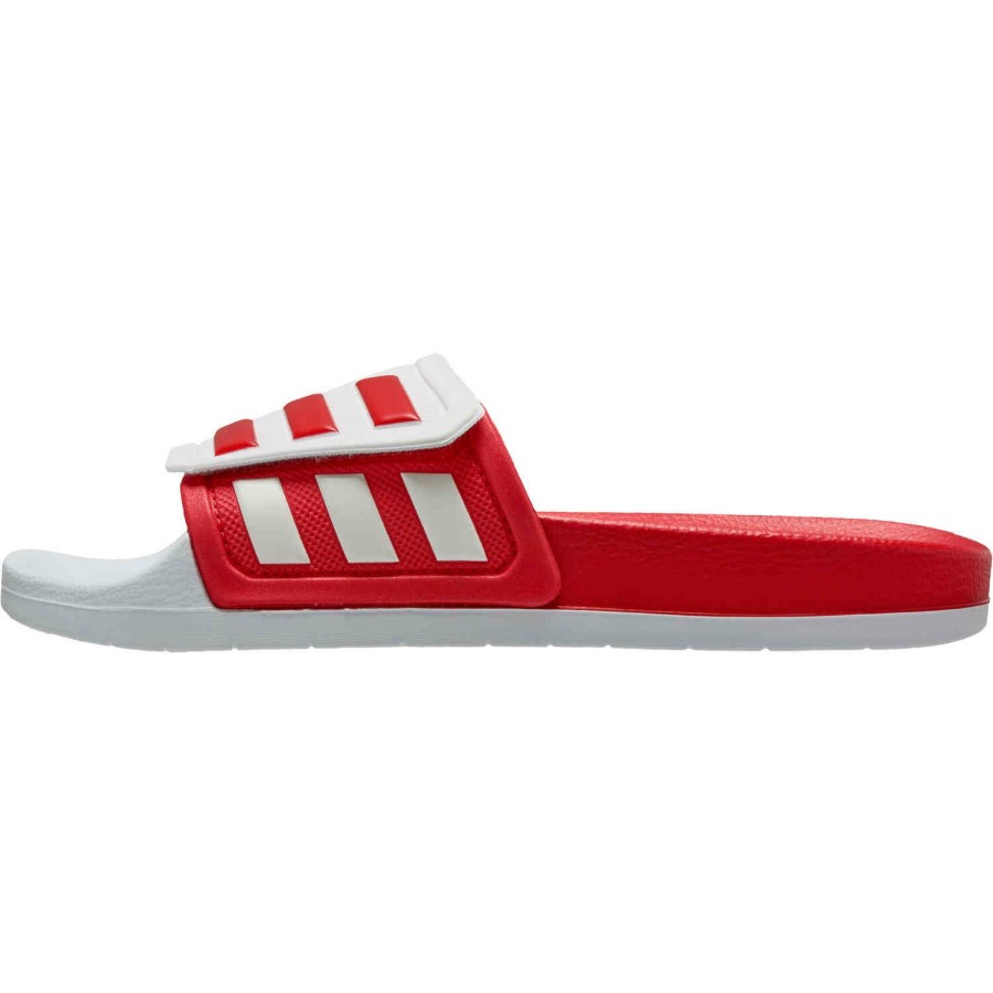 Soccer Shoes * | Adidas Arsenal Adilette Slides White & Scarlet Soccer Shoes