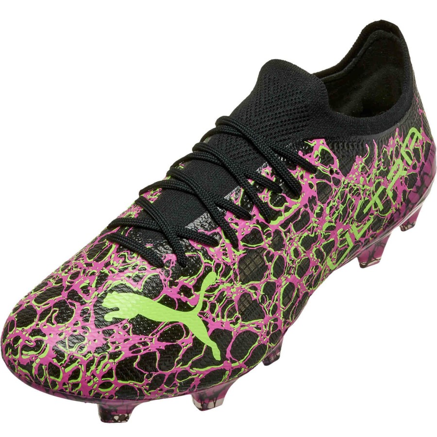 Soccer Shoes * | Puma Origins Ultra 1.3 Fg Ultra Magenta & Black With Green Glare Soccer Shoes