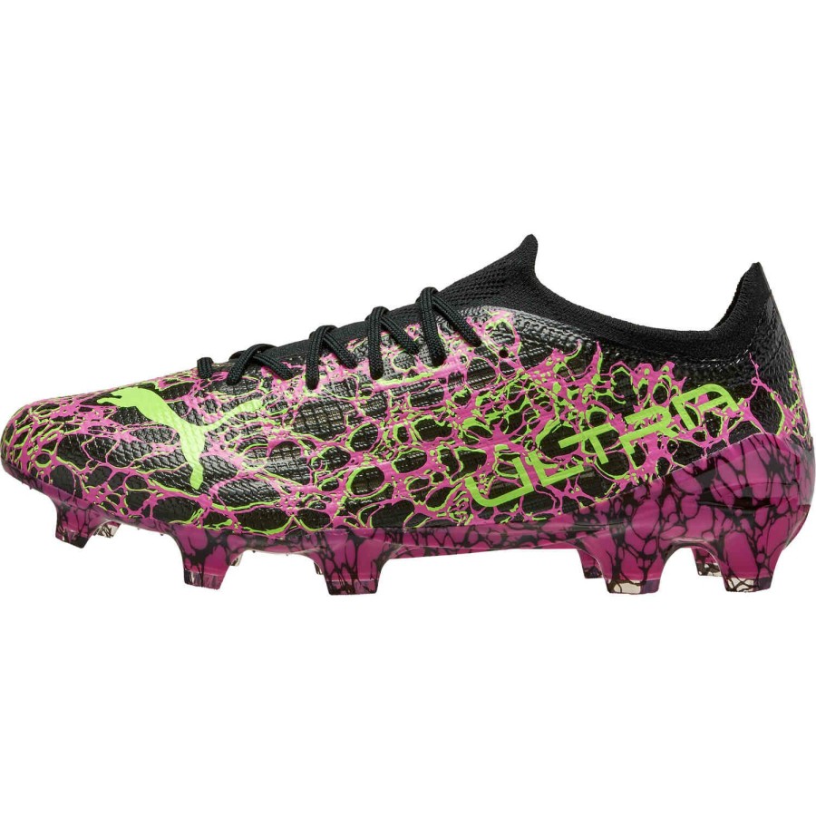 Soccer Shoes * | Puma Origins Ultra 1.3 Fg Ultra Magenta & Black With Green Glare Soccer Shoes