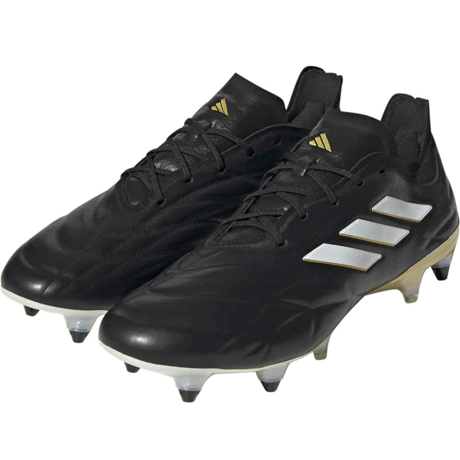 Soccer Shoes * | Adidas Copa Pure.1 Sg Black & White With Metallic Gold Soccer Shoes