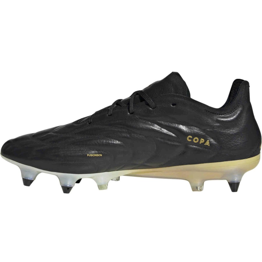 Soccer Shoes * | Adidas Copa Pure.1 Sg Black & White With Metallic Gold Soccer Shoes