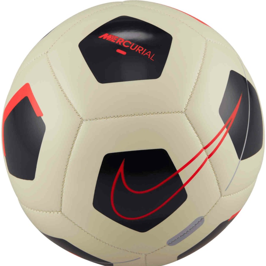 Soccer Equipment * | Nike Mercurial Fade Soccer Ball Coconut Milk & Off Noir With Bright Crimson Soccer Equipment